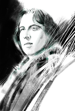 Oscar Wilde, Drawing by Lawrence W. Lee