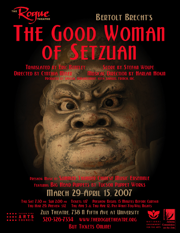 Poster for Bertold Brecht's 'The Good Woman of Setzuan'