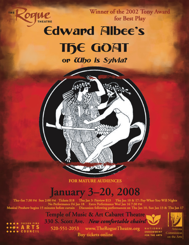Poster for Edward Albee's 'The Goat, or Who is Sylvia?'