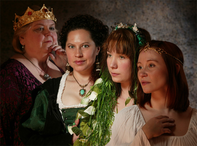 Cindy Meier as Lady Macbeth, Alida Holguin Gunn as Kate, Laine Peterson as Ophelia and Dallas Thomas as Juliet