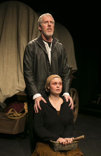 David Morden as The Chaplain and Dylan Page as Kattrin