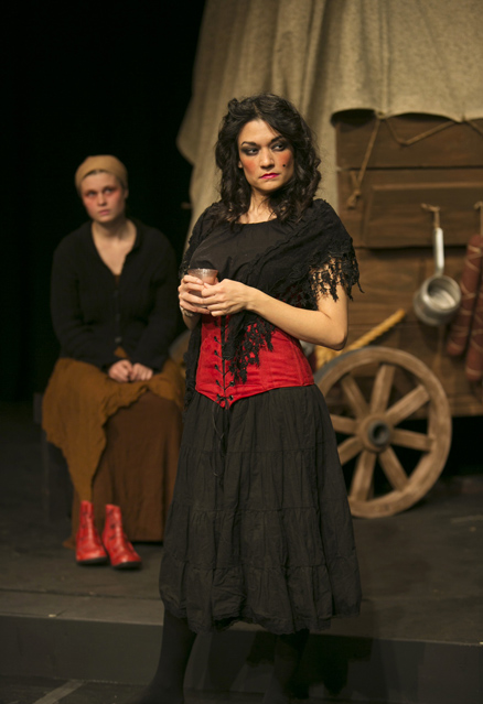 Dylan Page as Kattrin and Marissa Garcia as Yvette
