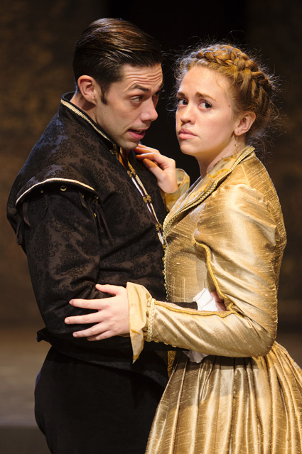 Matt Bowdren as Hamlet and Holly Griffith as Ophelia