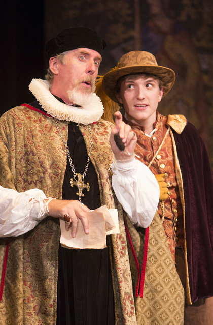 David Morden as Polonius and Griffin Johnston as Renaldo