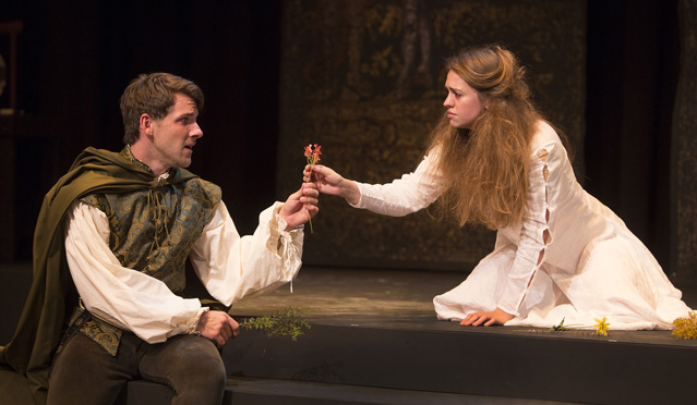 Christopher Johnson as Laertes and Holly Griffith as Ophelia