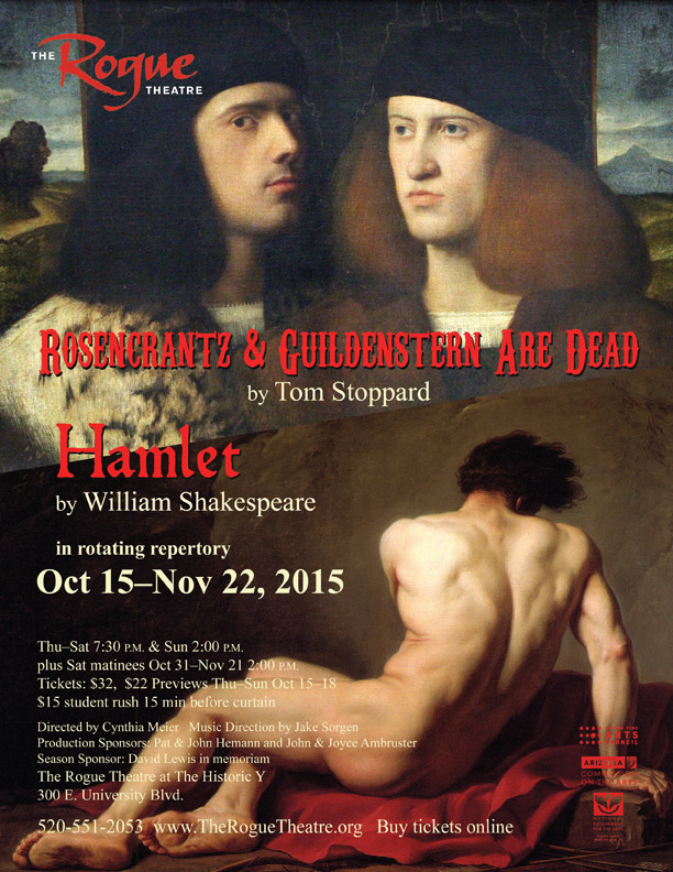 Poster for 'Hamlet' and 'Rosencrantz and Guildenstern Are Dead'
