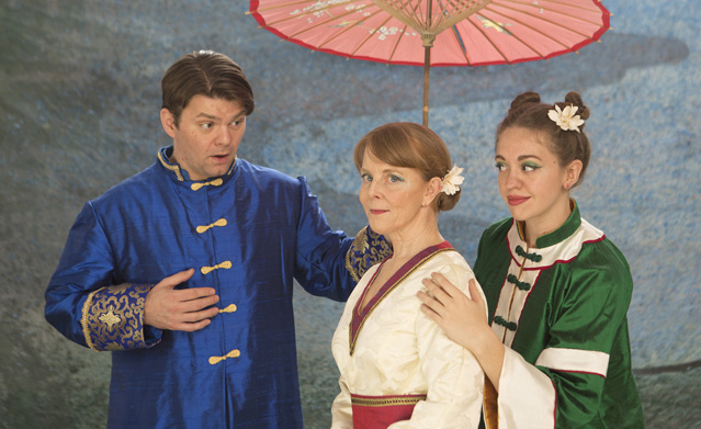 Ryan Parker Knox as Xu Xian, Patty Gallagher as the White Snake  and Holly Griffith as the Green Snake