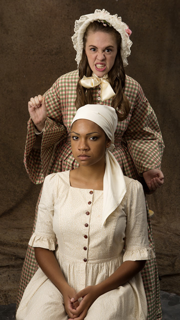 Vaune Suitt as Celia and Holly Griffith as Polly Newsom