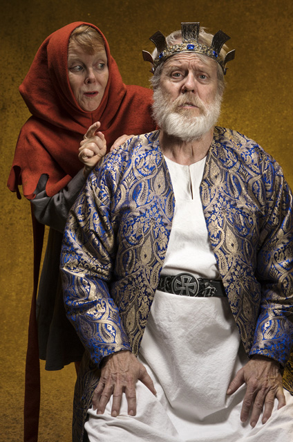 Patty Gallagher as The Fool and Joseph McGrath as King Lear