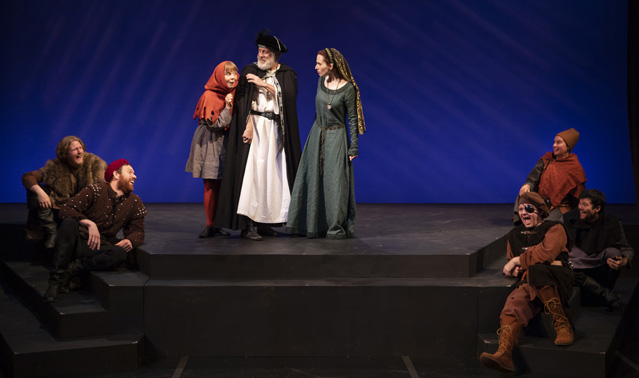 David Hentz, Christopher Pankratz, Patty Gallagher as The Fool, Joseph McGrath as King Lear, Kate Cannon as Goneril, Ryan Parker Knox as Earl of Kent, Claire Marie Mannle and Eric Du