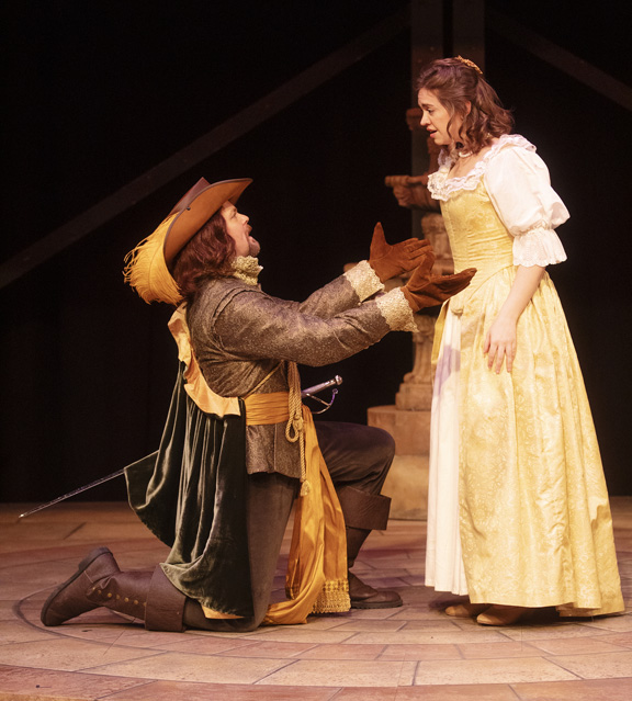 Come, bid me do any thing for thee. Ryan Parker Knox as Benedick and Holly Griffth as Beatrice