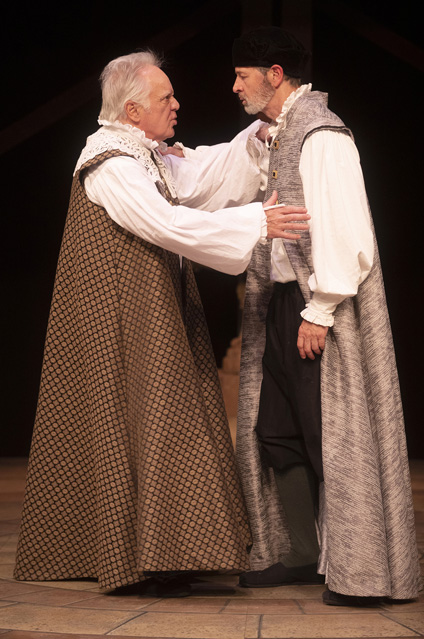 'Bring me a father that so loved his child.' Harold Dixon as Leonato and David Greenwood as Antonio