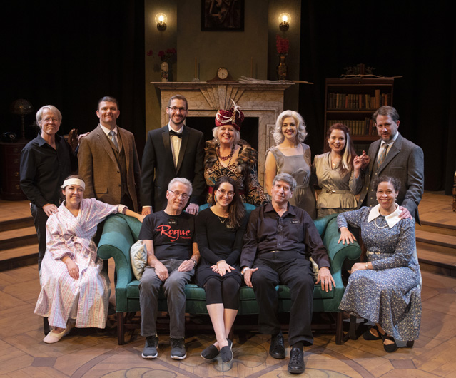 Cast and crew. Front row: Erin Buckley, Peter Bleasby, Megan Coy, Paul Winick and Carley Elizabeth Preston. Back row: Joseph McGrath, Ryan Parker Knox, Russell Ronnebaum, Cynthia Meier, Holly Griffith, Bryn Booth and Matt Walley