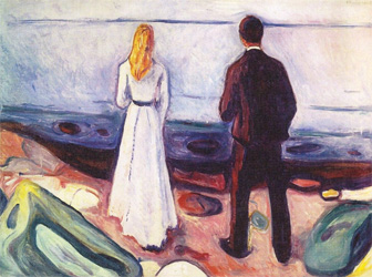 Two Human Beings (The Lonely Ones) by Edvard Munch